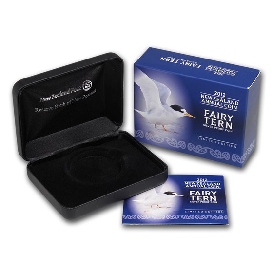 OGP Box & COA - 2012 New Zealand 1 oz Silver $5 Fairy Tern Coin OGP Box & COA - 2012 New Zealand 1 oz Silver $5 Fairy Tern Coin